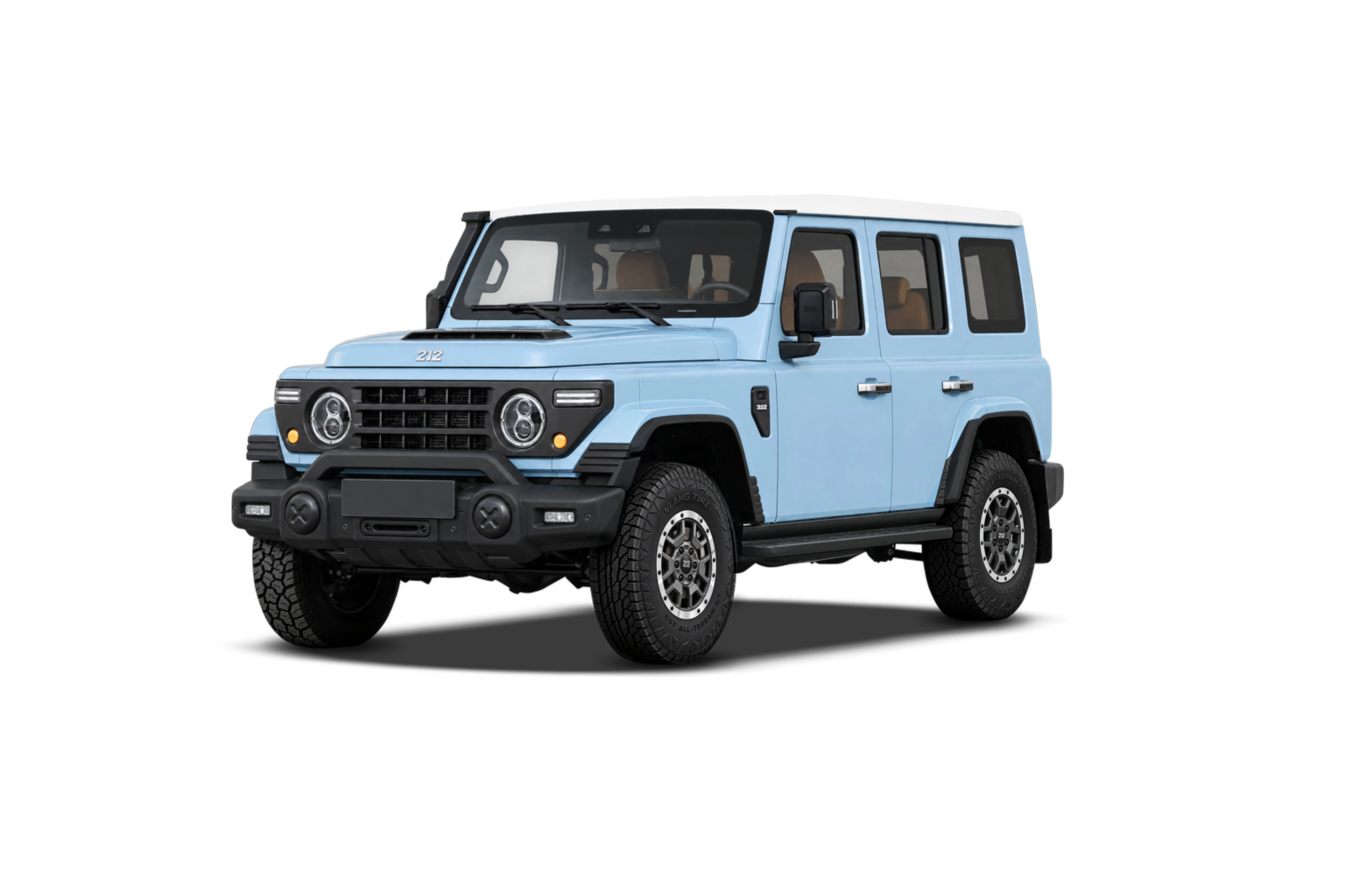 212 T01 2026 2.0T Long Wind — Breeze Blue - White Roof exterior