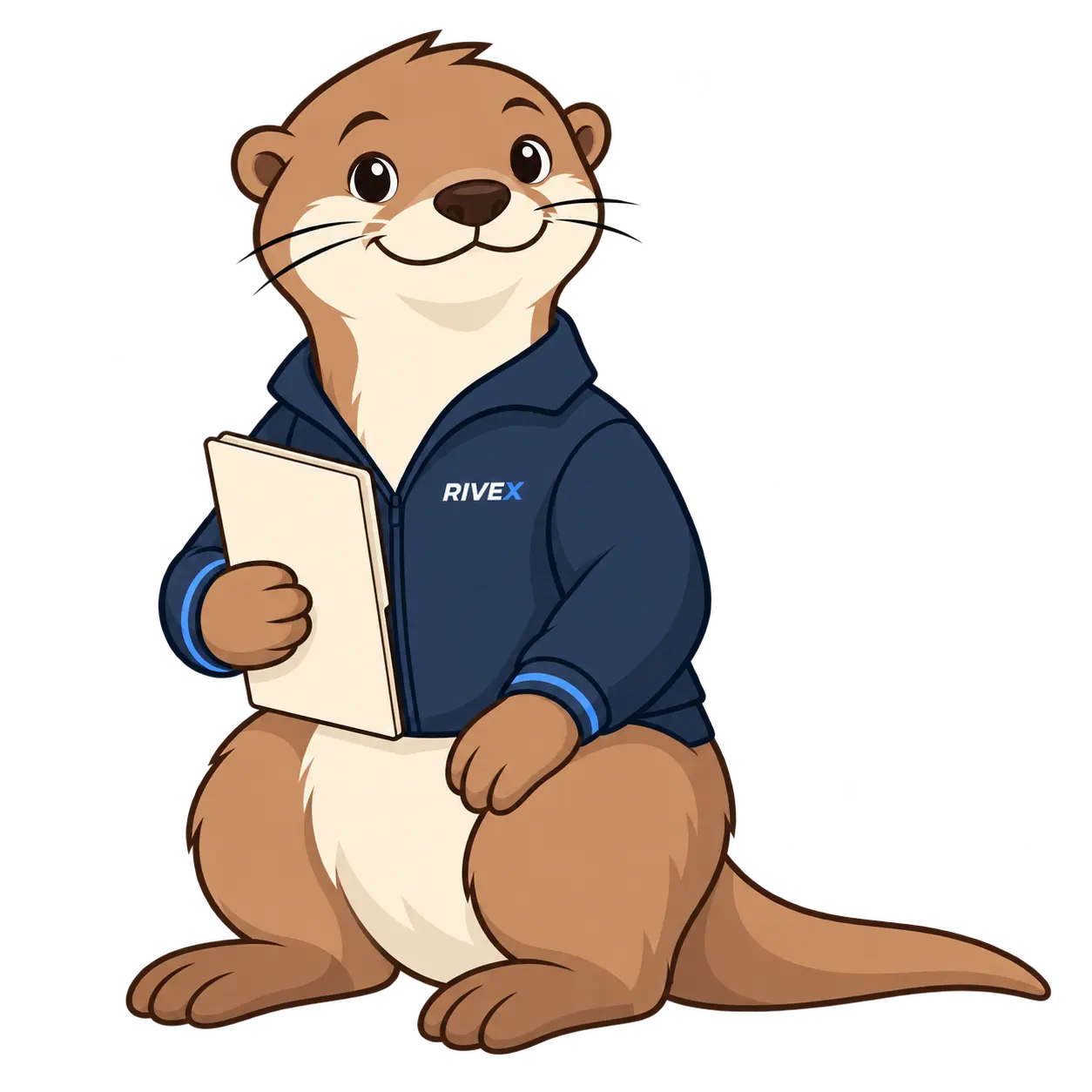 RIVEX otter holding a document folder