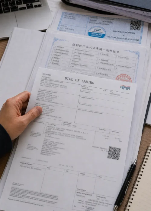 vehicle export services from China